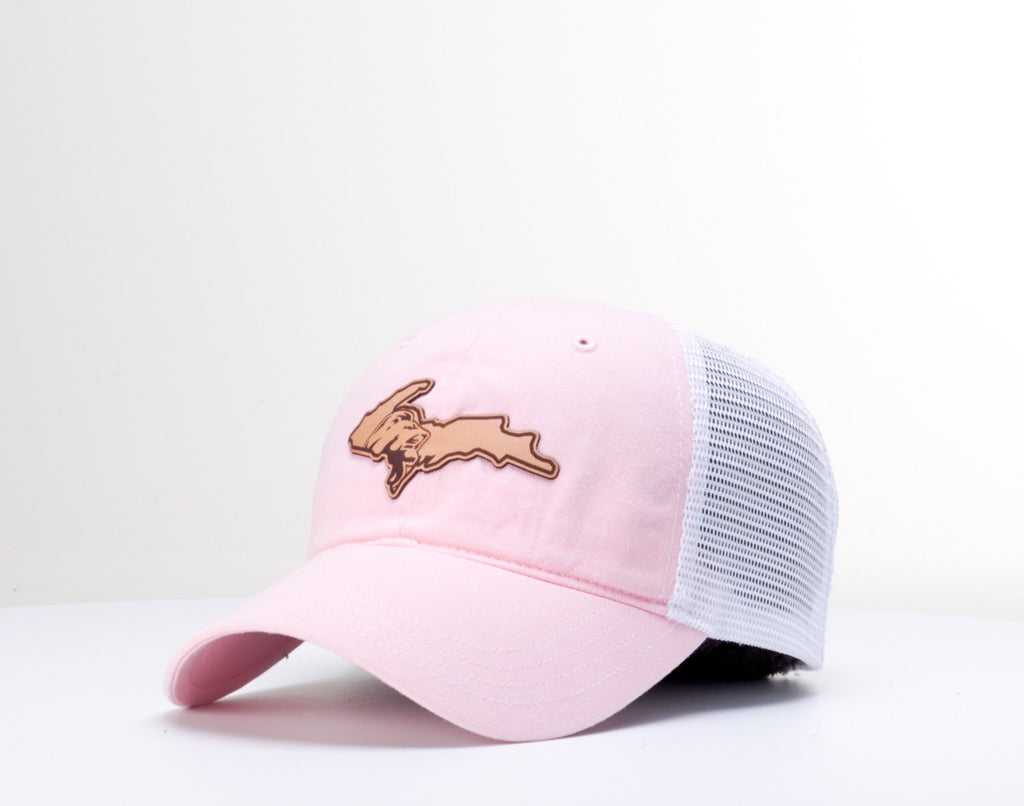 Leather UP Patch Cap - Pink
